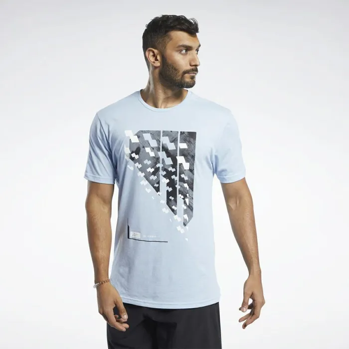 TShirts and Graphic Tees Mens Reebok ACTIVCHILLCOTTON Tee Fluid Blue