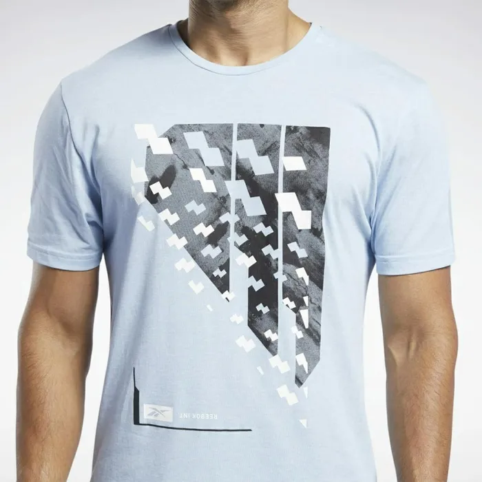 TShirts and Graphic Tees Mens Reebok ACTIVCHILLCOTTON Tee Fluid Blue