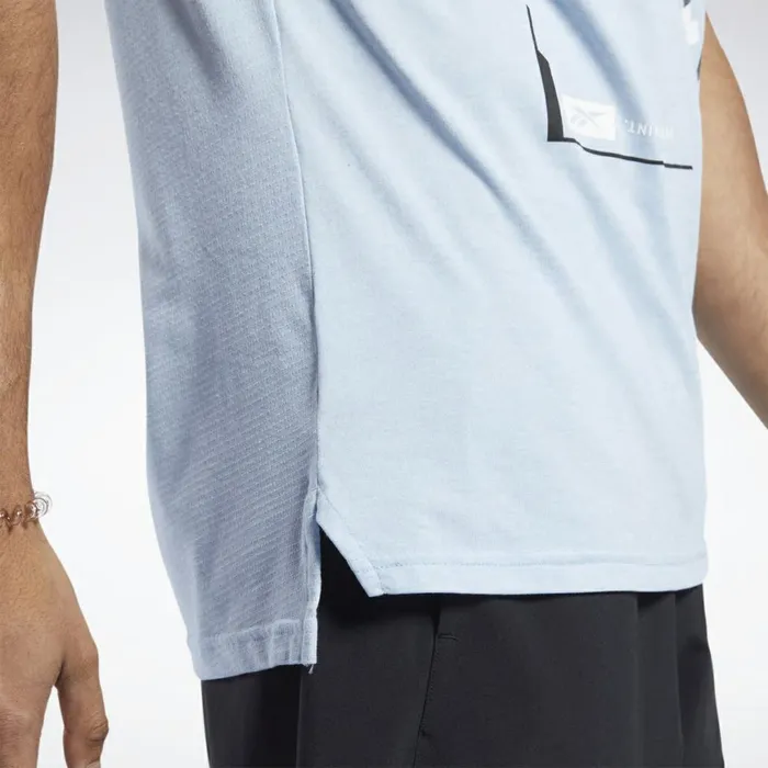 TShirts and Graphic Tees Mens Reebok ACTIVCHILLCOTTON Tee Fluid Blue