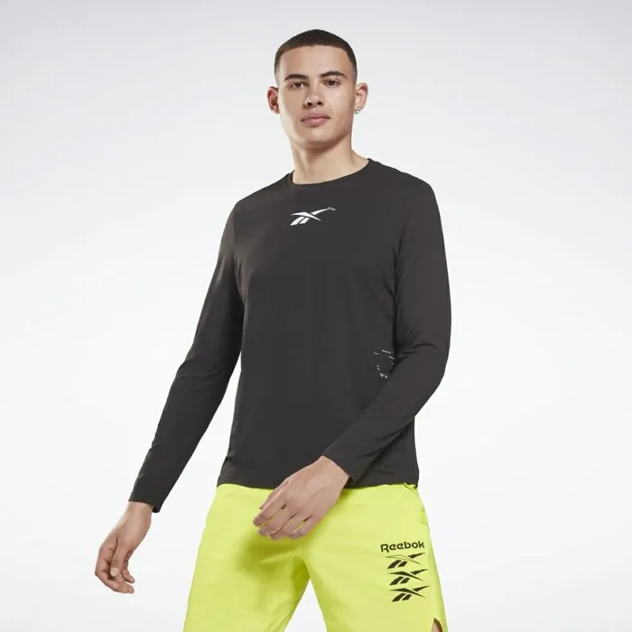 TShirts and Graphic Tees Mens Reebok ActivchillDreamBlend Long Sleeve Shirt Black TShirts and Graphic Tees Mens Reebok ActivchillDreamBlend Long Sleeve Shirt Black