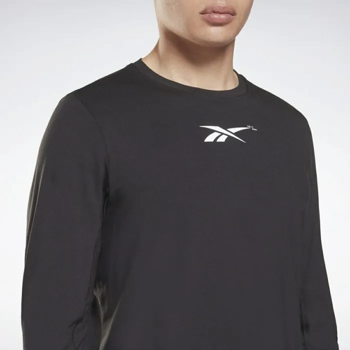 TShirts and Graphic Tees Mens Reebok ActivchillDreamBlend Long Sleeve Shirt Black