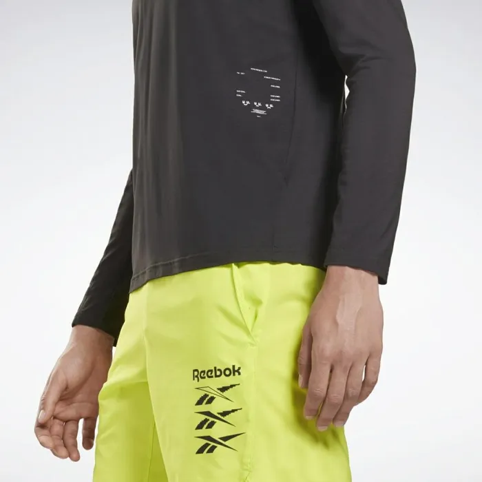 TShirts and Graphic Tees Mens Reebok ActivchillDreamBlend Long Sleeve Shirt Black