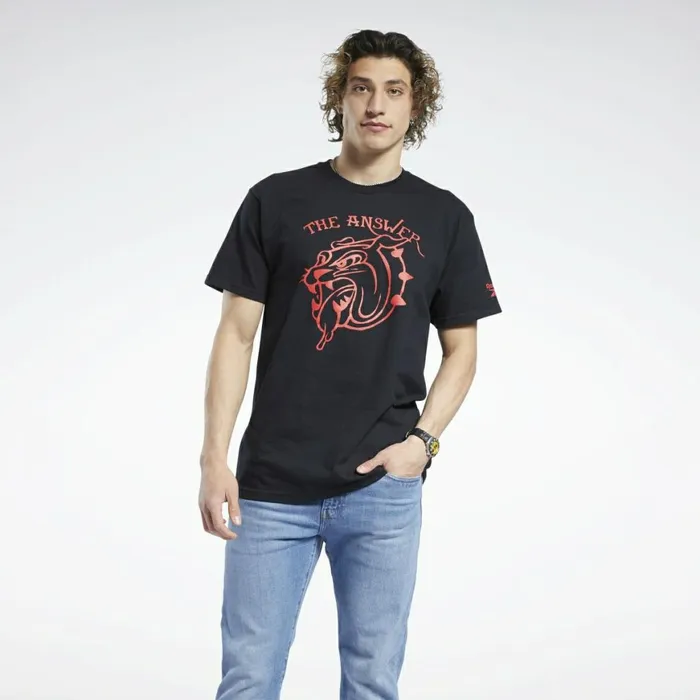 TShirts and Graphic Tees Mens Reebok Allen Iverson Bulldog Face TShirt Multi