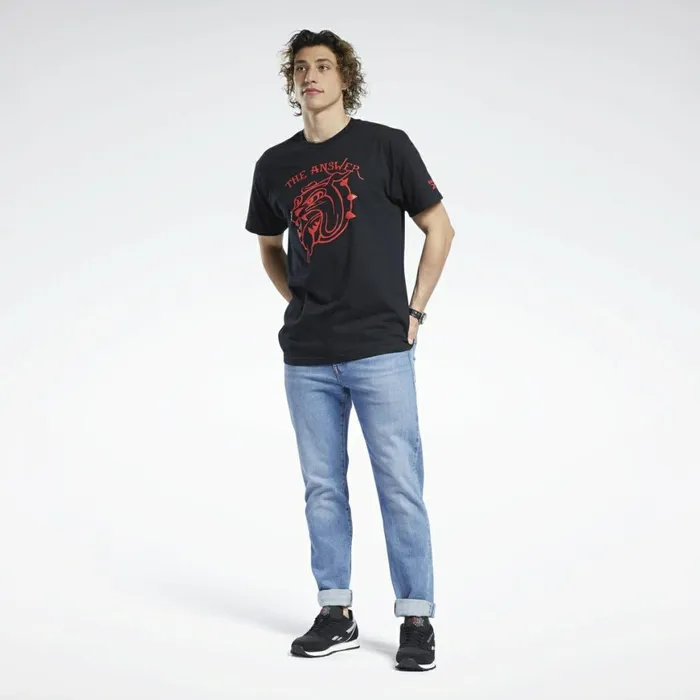 TShirts and Graphic Tees Mens Reebok Allen Iverson Bulldog Face TShirt Multi