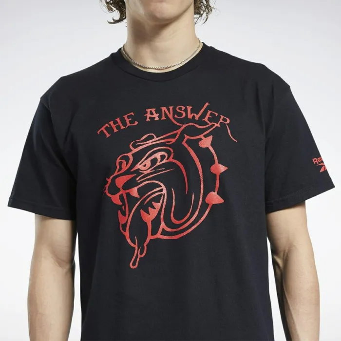 TShirts and Graphic Tees Mens Reebok Allen Iverson Bulldog Face TShirt Multi
