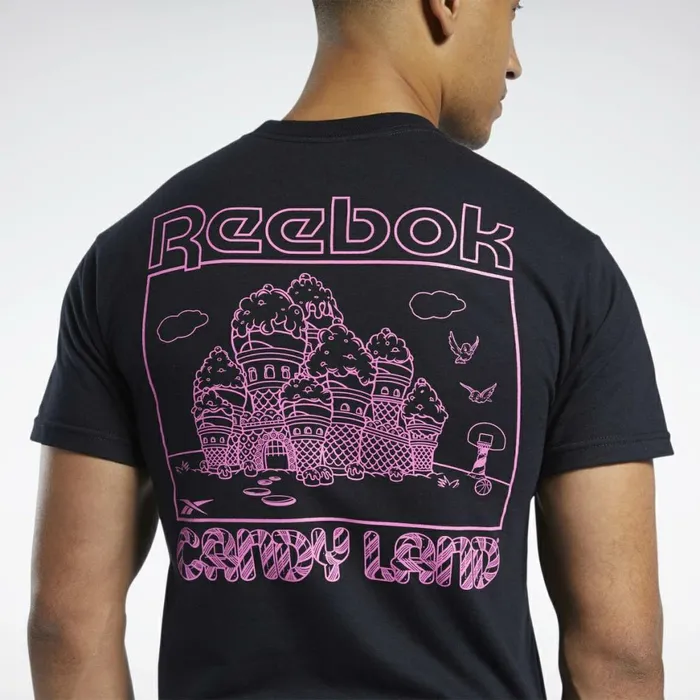 TShirts and Graphic Tees Mens Reebok Candy Land Hoop Dreamin TShirt Multi