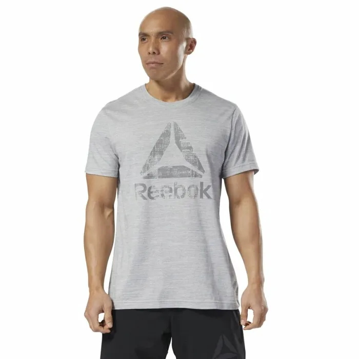 TShirts and Graphic Tees Mens Reebok EL MARBLE GROUP TEE Skull Grey