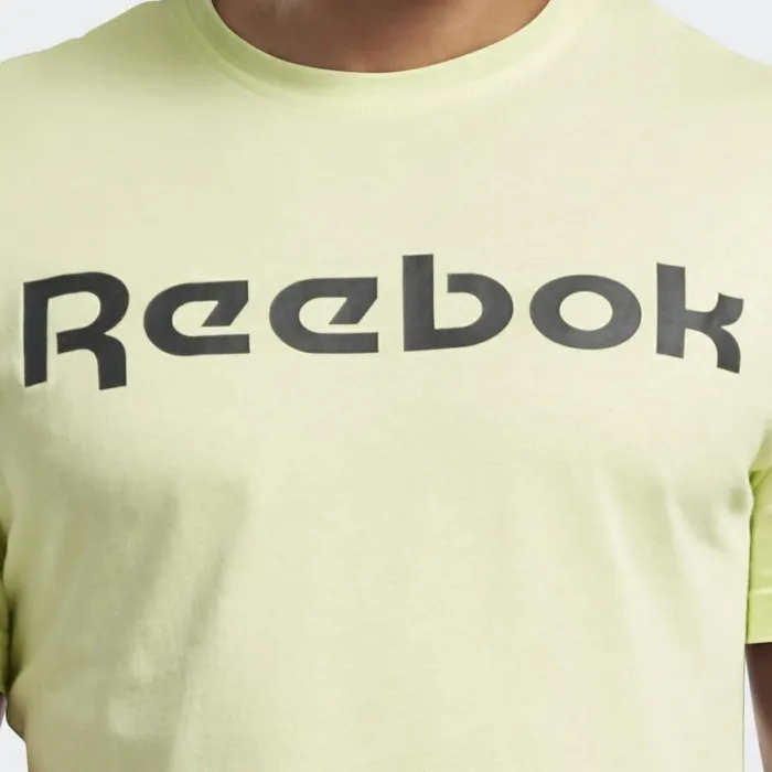 TShirts and Graphic Tees Mens Reebok Graphic Series Linear Logo Tee Semi Energy Glow