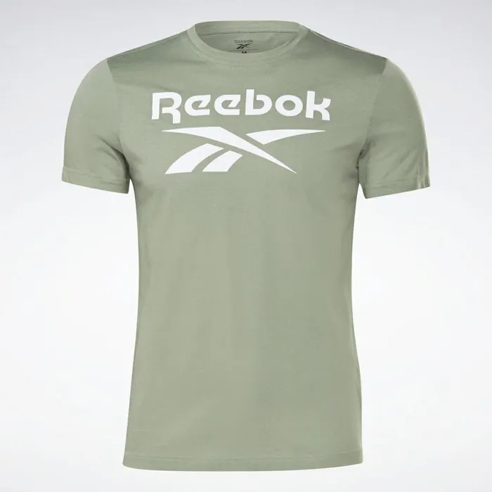 TShirts and Graphic Tees Mens Reebok Graphic Series Stacked Tee Harmony Green