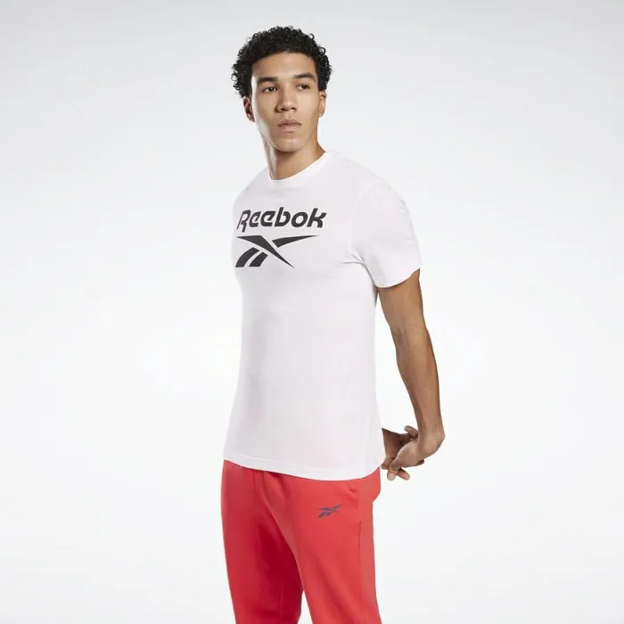 TShirts and Graphic Tees Mens Reebok Graphic Series Stacked Tee White