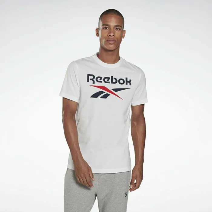 TShirts and Graphic Tees Mens Reebok Graphic Series Stacked Tee White Vector Navy TShirts and Graphic Tees Mens Reebok Graphic Series Stacked Tee White Vector Navy