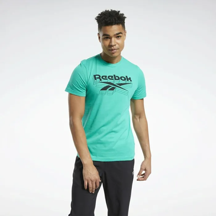 TShirts and Graphic Tees Mens Reebok Graphic Tee Turquoise