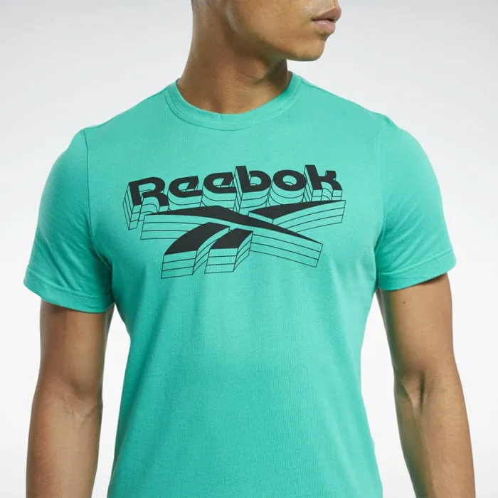 TShirts and Graphic Tees Mens Reebok Graphic Tee Turquoise