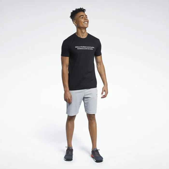 TShirts and Graphic Tees Mens Reebok I Stand In Solidarity Short Sleeve Crew TShirt Multi