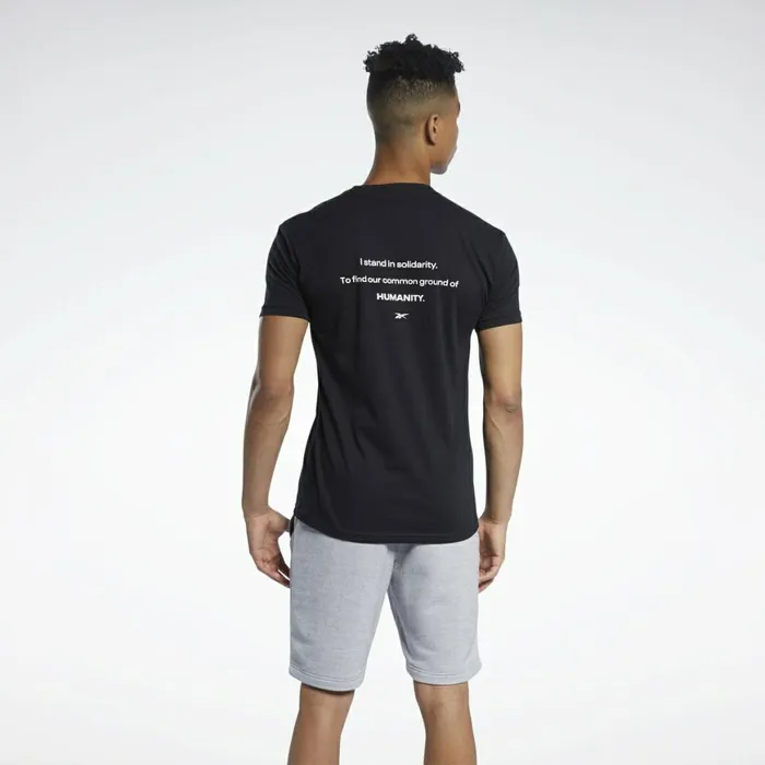 TShirts and Graphic Tees Mens Reebok I Stand In Solidarity Short Sleeve Crew TShirt Multi