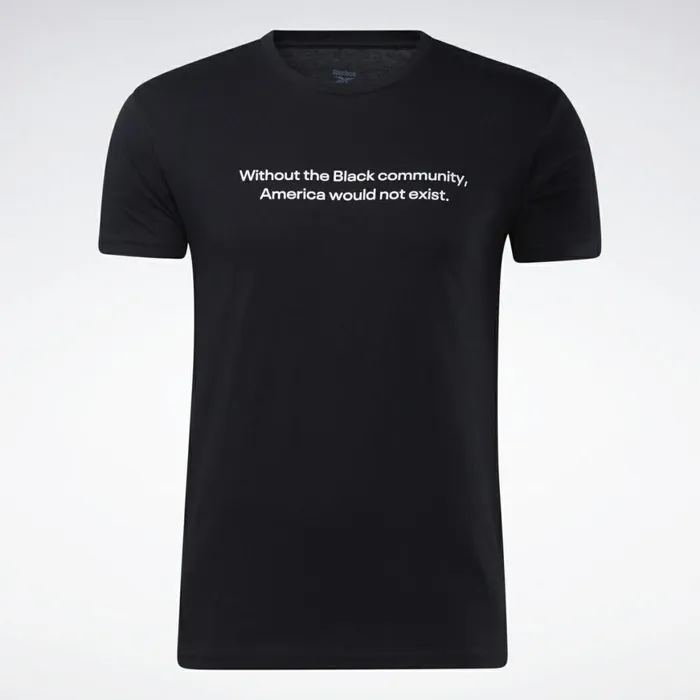 TShirts and Graphic Tees Mens Reebok I Stand In Solidarity Short Sleeve Crew TShirt Multi