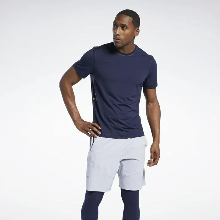 TShirts and Graphic Tees Mens Reebok Les Mills Activchill TShirt Vector Navy