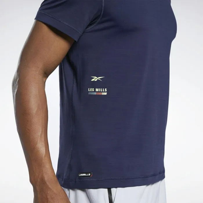TShirts and Graphic Tees Mens Reebok Les Mills Activchill TShirt Vector Navy