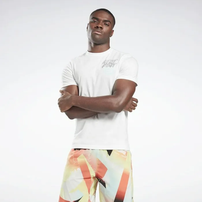 TShirts and Graphic Tees Mens Reebok Retro Vector TShirt White