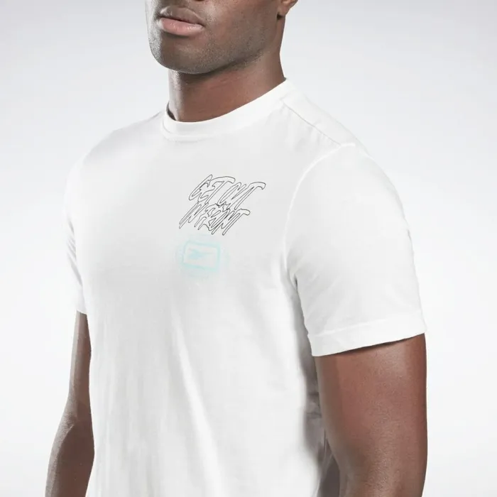 TShirts and Graphic Tees Mens Reebok Retro Vector TShirt White