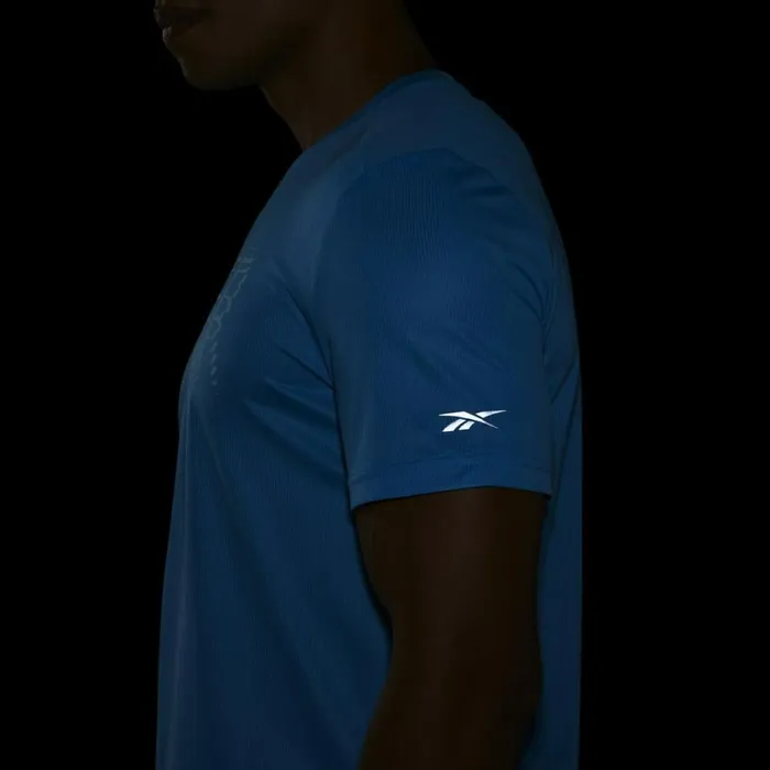 TShirts and Graphic Tees Mens Reebok Run Essentials Graphic TShirt Aqua