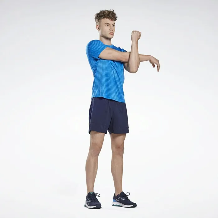 TShirts and Graphic Tees Mens Reebok Run Jacquard Tee Horizon Blue