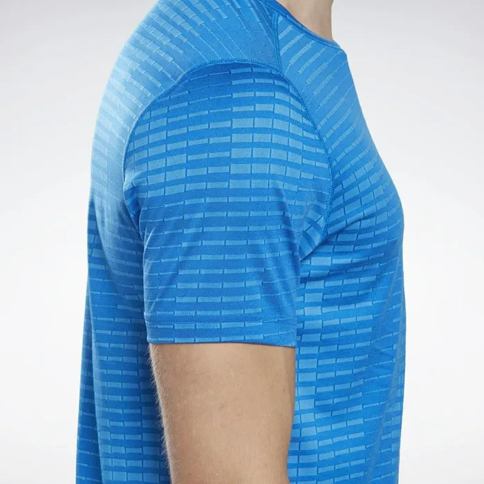 TShirts and Graphic Tees Mens Reebok Run Jacquard Tee Horizon Blue
