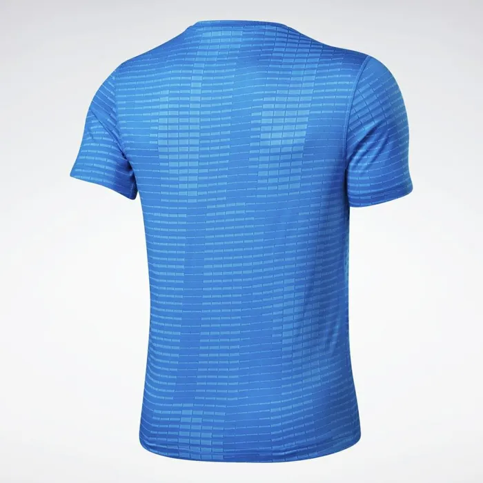 TShirts and Graphic Tees Mens Reebok Run Jacquard Tee Horizon Blue