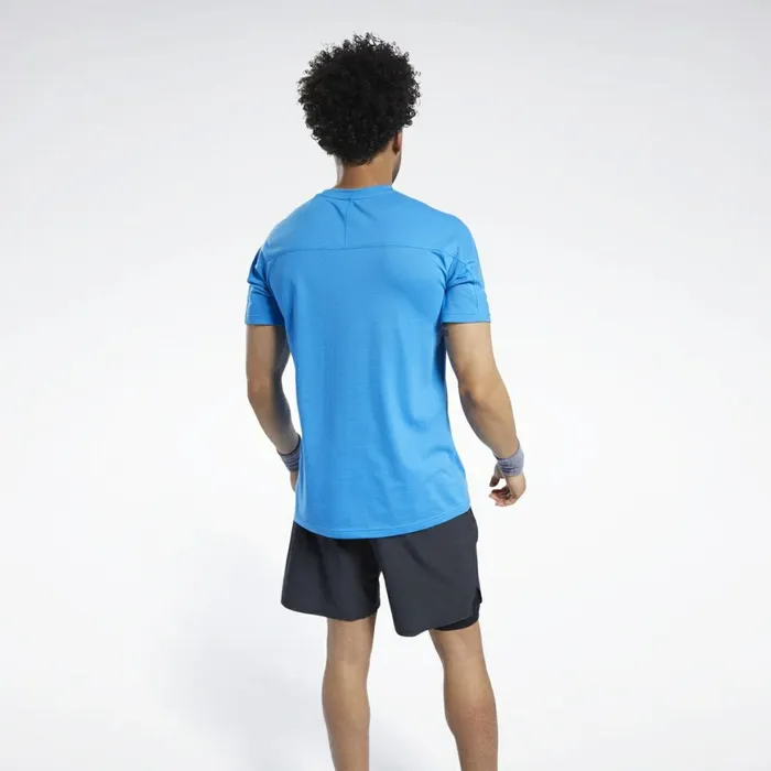 TShirts and Graphic Tees Mens Reebok Speedwick Graphic Move Tee Horizon Blue