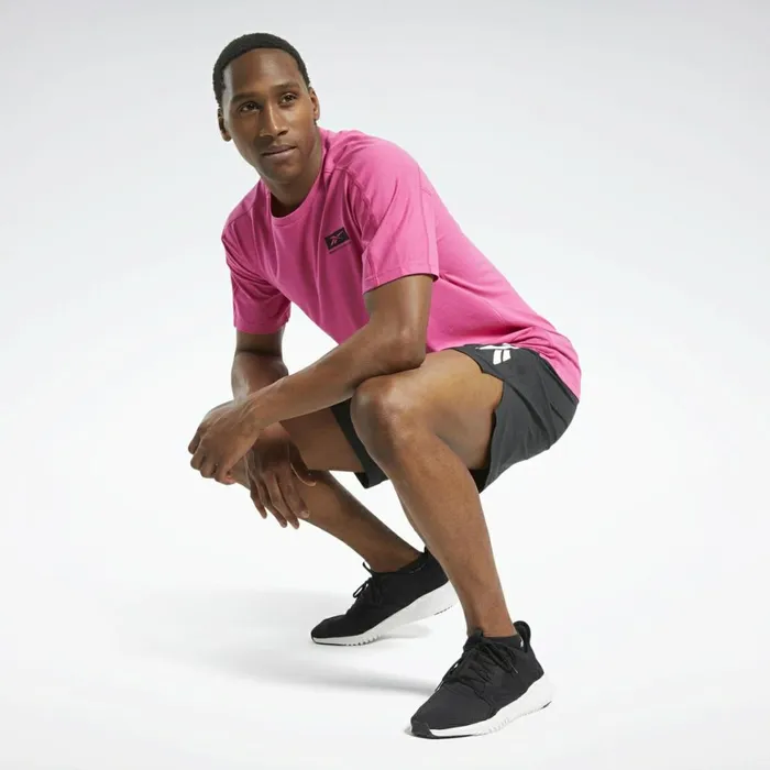 TShirts and Graphic Tees Mens Reebok Speedwick Graphic Move Tee Proud Pink