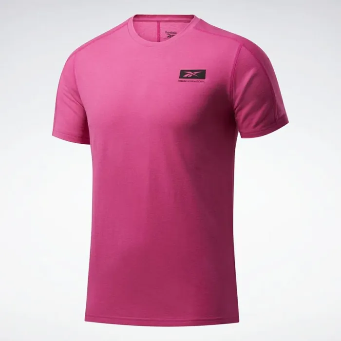 TShirts and Graphic Tees Mens Reebok Speedwick Graphic Move Tee Proud Pink