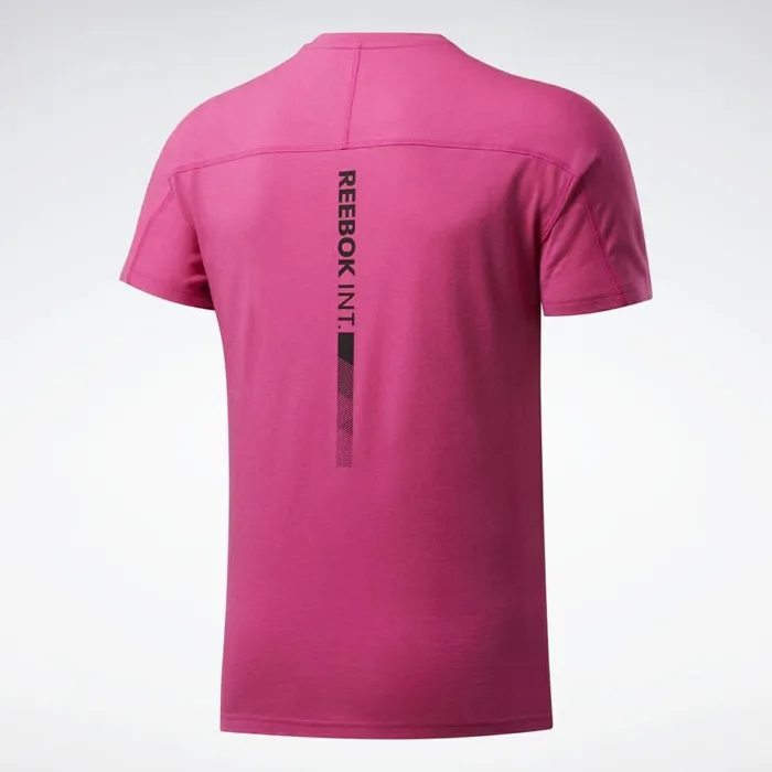 TShirts and Graphic Tees Mens Reebok Speedwick Graphic Move Tee Proud Pink