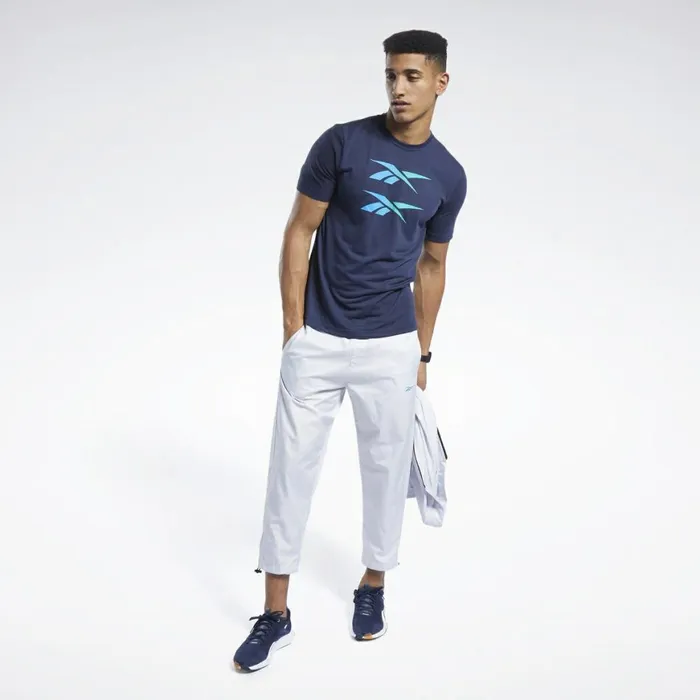 TShirts and Graphic Tees Mens Reebok Tee Vector Navy