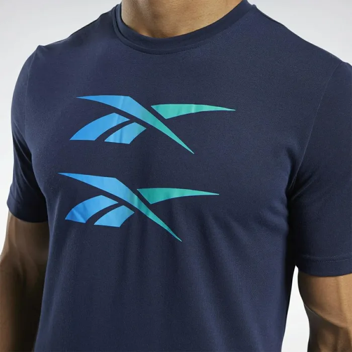 TShirts and Graphic Tees Mens Reebok Tee Vector Navy