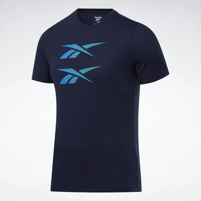 TShirts and Graphic Tees Mens Reebok Tee Vector Navy