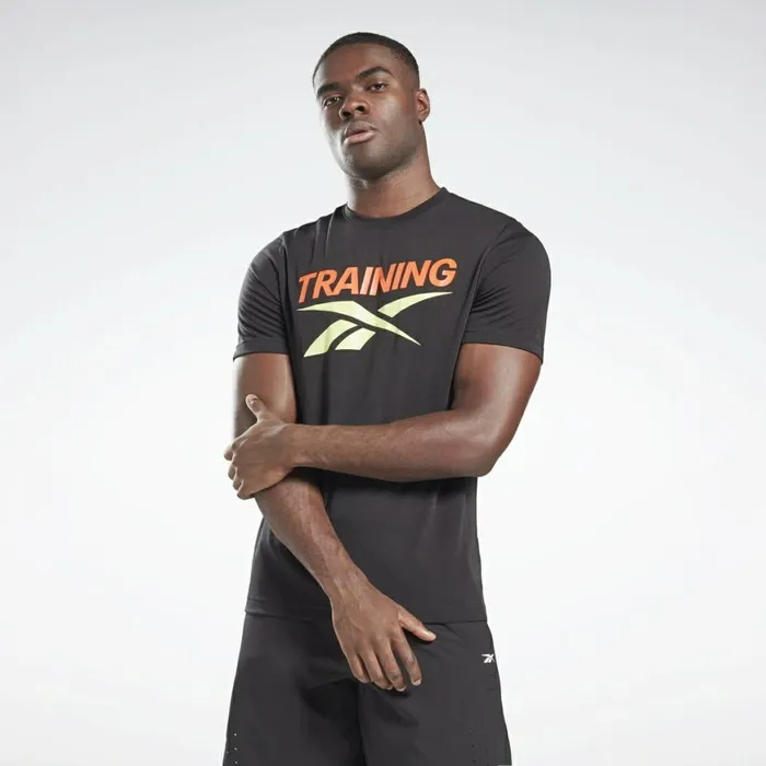 TShirts and Graphic Tees Mens Reebok Training Vector TShirt Black