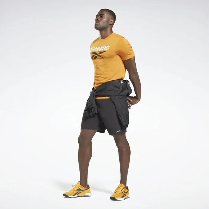 TShirts and Graphic Tees Mens Reebok Training Vector TShirt Radiant Ochre