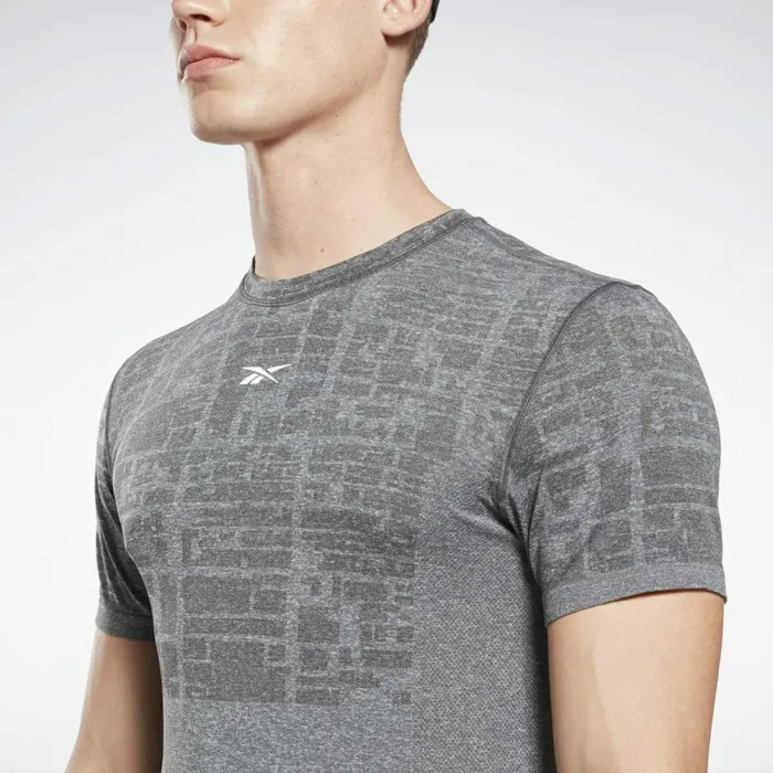 TShirts and Graphic Tees Mens Reebok United By Fitness MyoKnit Seamless TShirt Grey