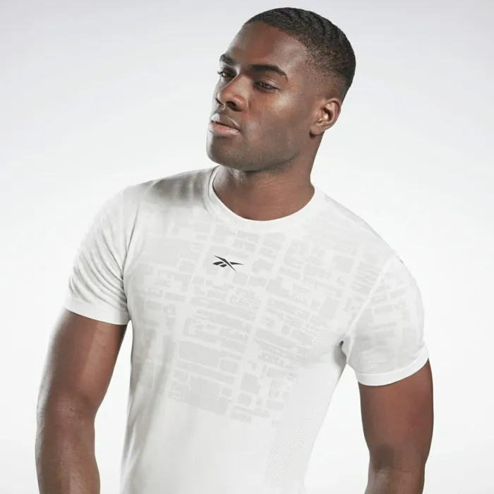 TShirts and Graphic Tees Mens Reebok United By Fitness MyoKnit Seamless TShirt True Grey 1