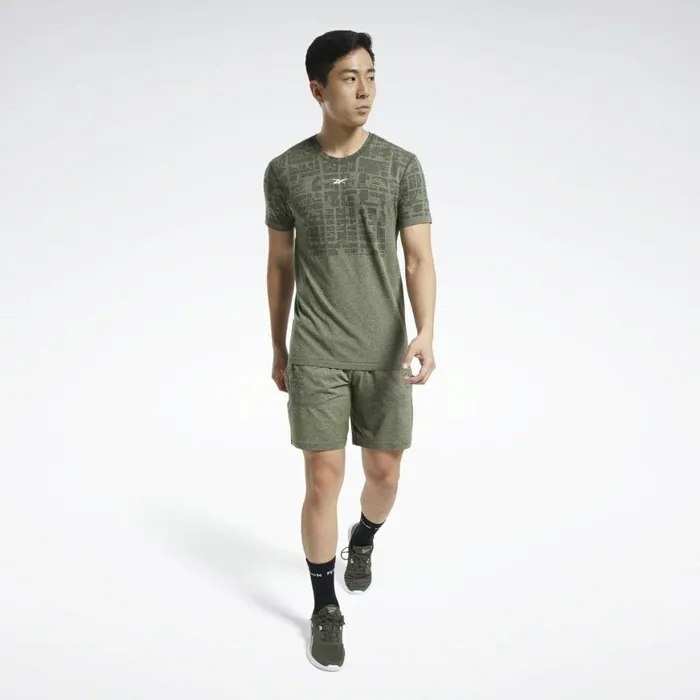 TShirts and Graphic Tees Mens Reebok United By Fitness MyoKnit Tee Poplar Green