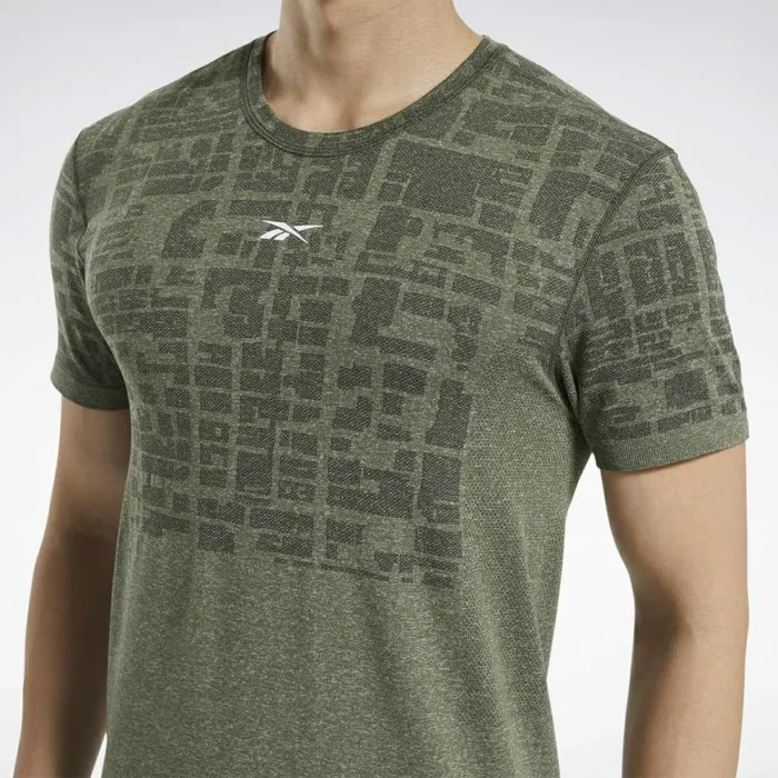TShirts and Graphic Tees Mens Reebok United By Fitness MyoKnit Tee Poplar Green