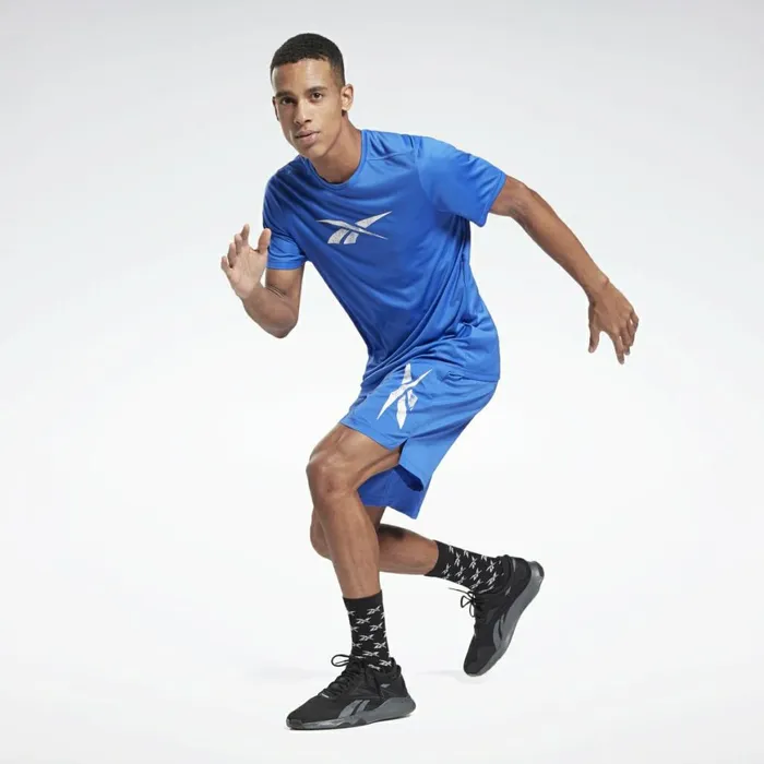 TShirts and Graphic Tees Mens Reebok Workout Ready Graphic TShirt Court Blue