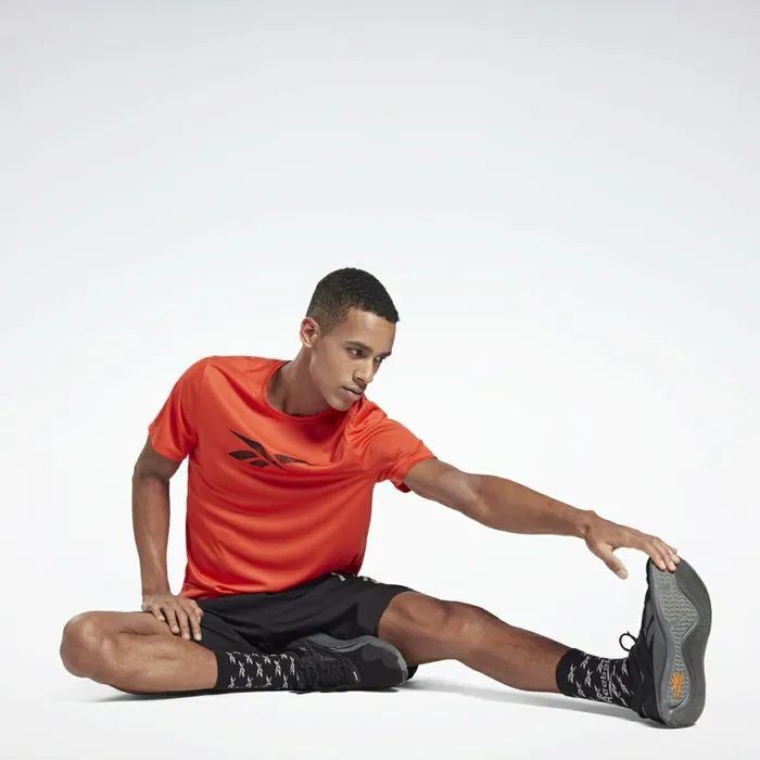 TShirts and Graphic Tees Mens Reebok Workout Ready Graphic TShirt Dynamic Red