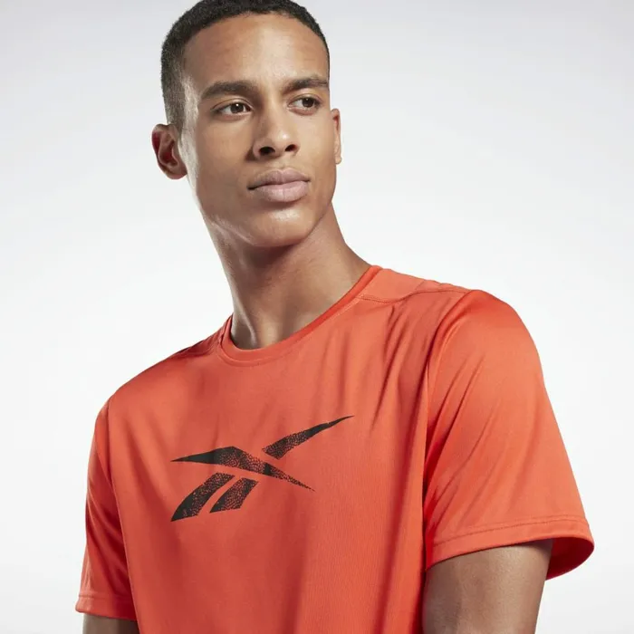 TShirts and Graphic Tees Mens Reebok Workout Ready Graphic TShirt Dynamic Red