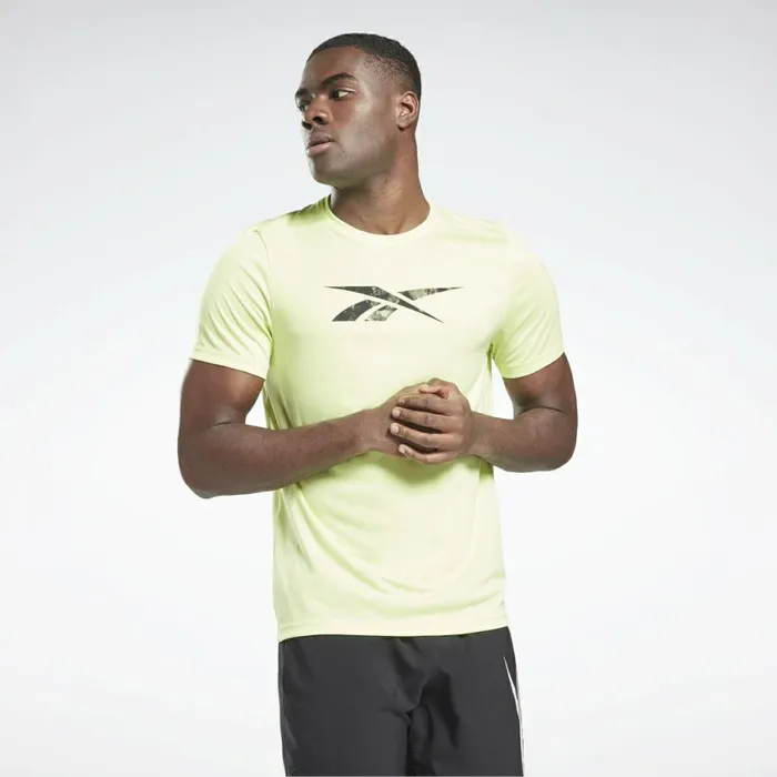 TShirts and Graphic Tees Mens Reebok Workout Ready Graphic TShirt Energy Glow