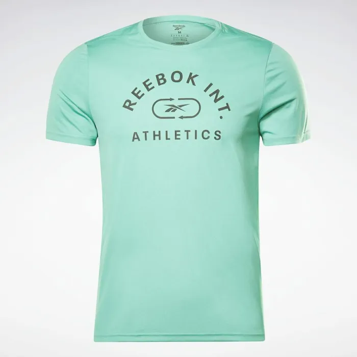 TShirts and Graphic Tees Mens Reebok Workout Ready Graphic TShirt Future Teal