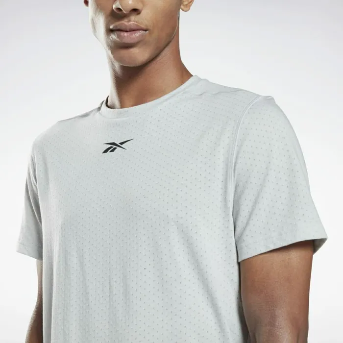 TShirts and Graphic Tees Mens Reebok Workout Ready Mesh TShirt Pure Grey 2