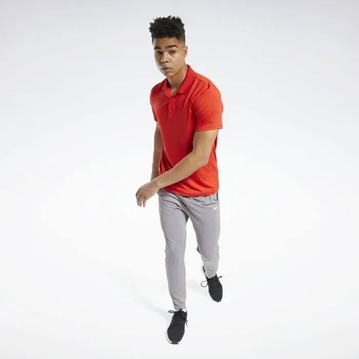 TShirts and Graphic Tees Mens Reebok Workout Ready Polo Shirt Instinct Red