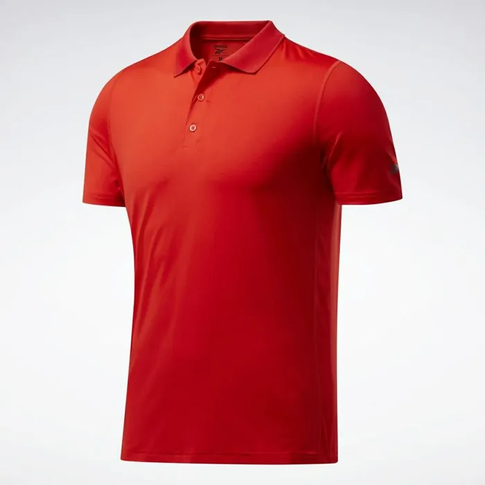 TShirts and Graphic Tees Mens Reebok Workout Ready Polo Shirt Instinct Red