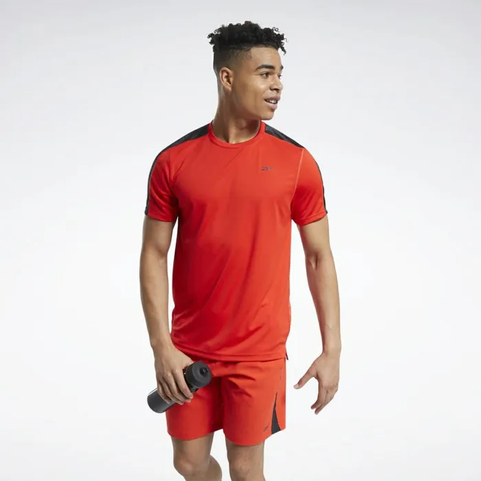 TShirts and Graphic Tees Mens Reebok Workout Ready Tech Tee Instinct Red